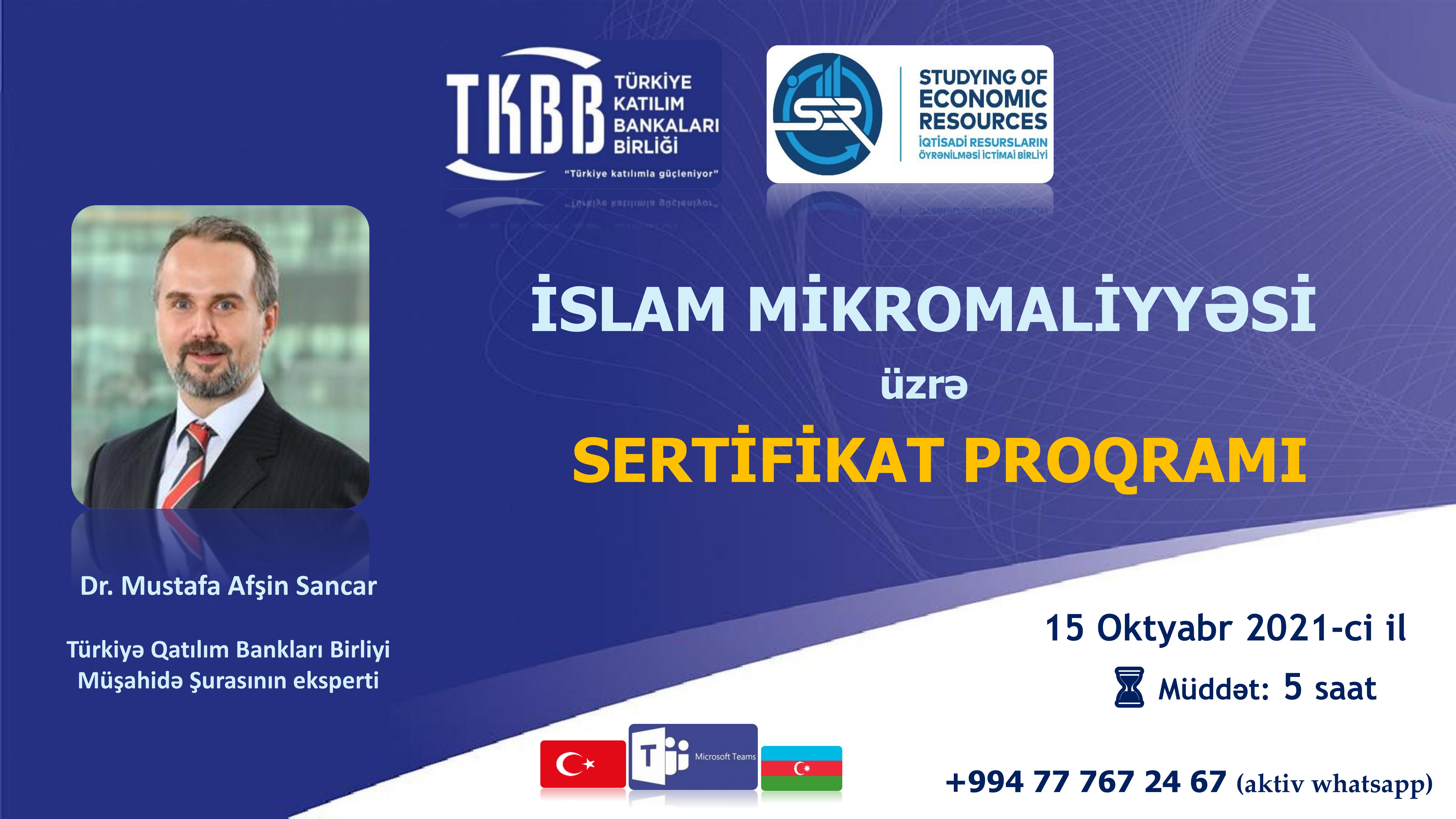 “İslam mikromaliyyəsi” üzrə Beynəlxalq Sertifikatlı, #Online təlim proqramı  elan olunur!